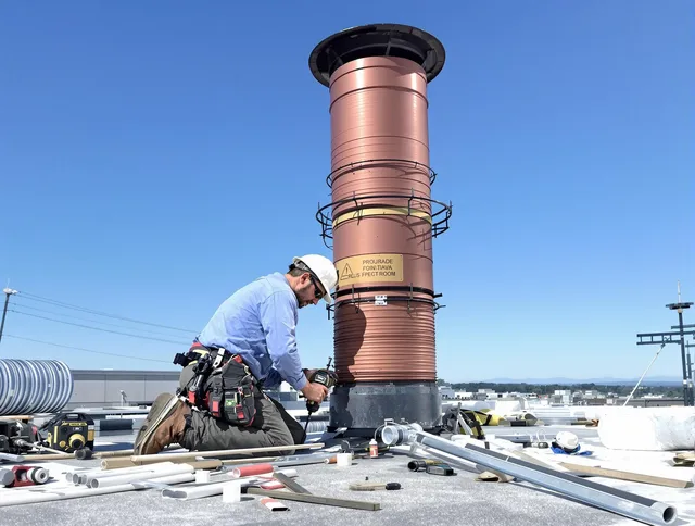 Installed chimney liner by South Euclid Chimney Sweep in South Euclid, OH