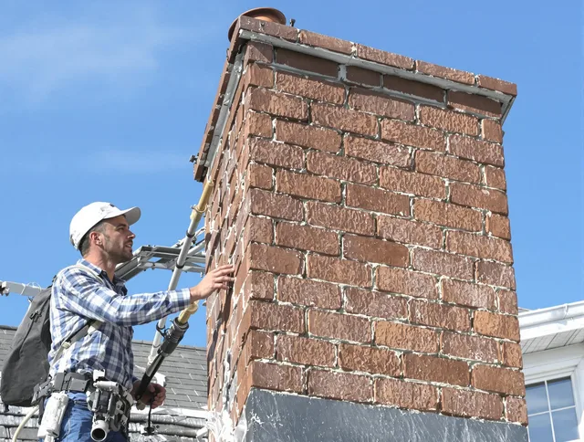 Brickwork for a chimney rebuild by South Euclid Chimney Sweep in South Euclid, OH