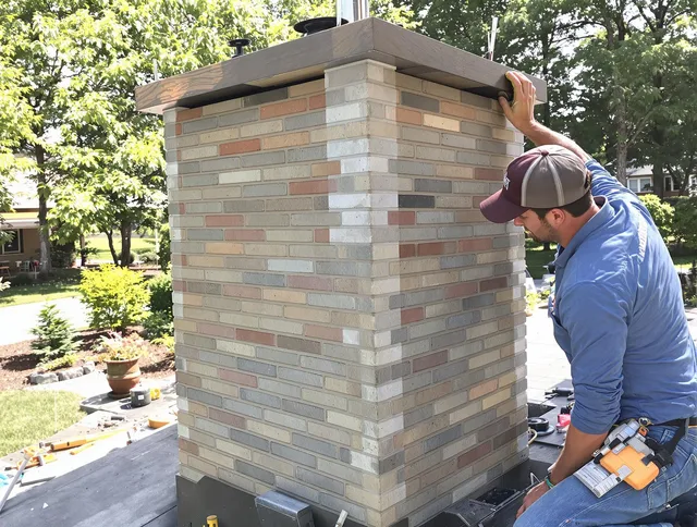 South Euclid Chimney Sweep completing a modern chimney remodel in South Euclid, OH