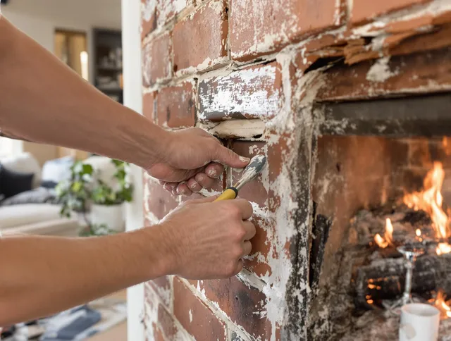 Routine fireplace repair by South Euclid Chimney Sweep in South Euclid, OH